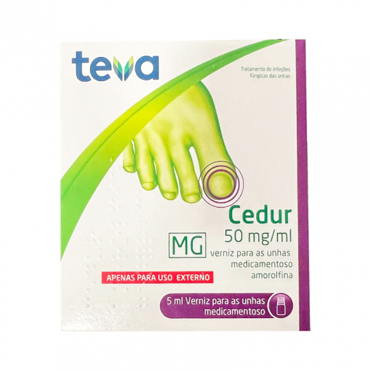 Amorolfina Teva Cedur 50mg Ml Verniz Para As Unhas Medicamentoso 5ml