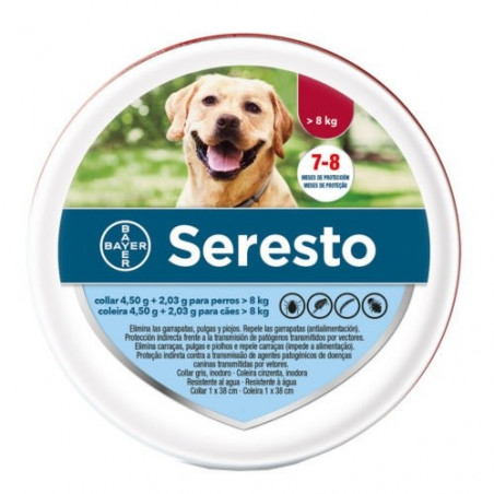 Seresto Coleira para Cão +8kg 70cm Seresto Coleira para Cão +8kg 70cm