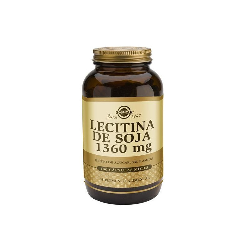 Solgar Lecittina de Soja 1360mg 100 cápsulas