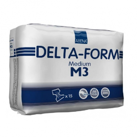 Couche pour incontinence Abena Delta-Form M3 taille M 15unit.