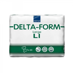 Couches pour incontinence Abena Delta-Form L1, taille L 20 unités.