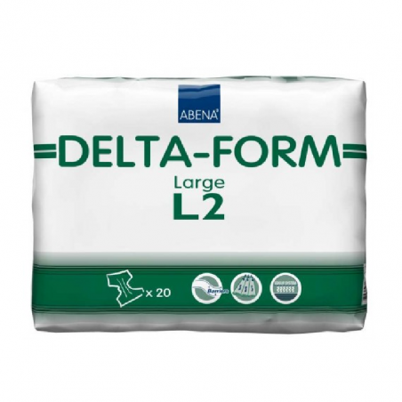 Abena Delta-Form L2 Incontinence Diaper Size L 20unit.