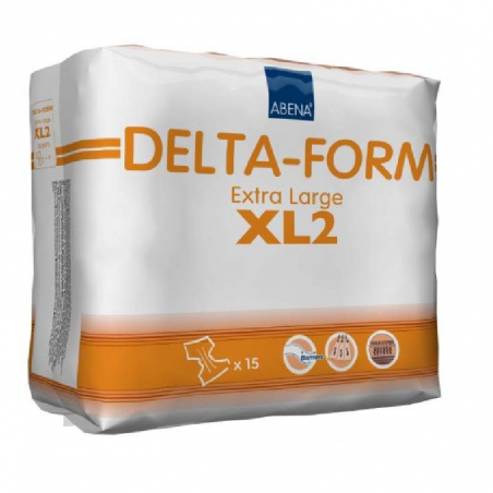 Couche pour incontinence Abena Delta-Form XL2 taille XL 15unit.