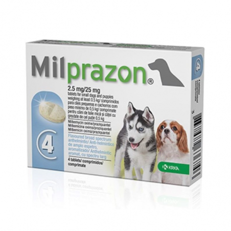 Milprazon 2,5mg/25mg 4 comprimidos