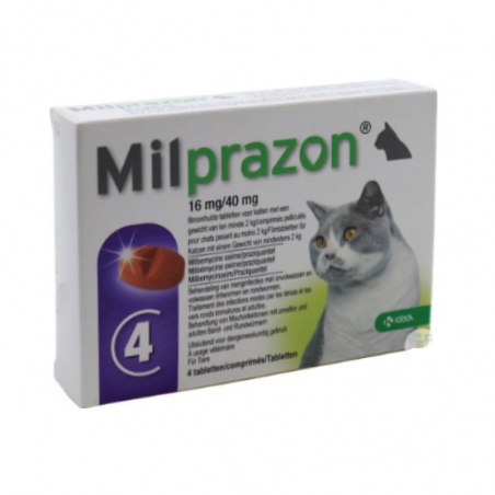 Milprazon 16mg/40mg 4 comprimés