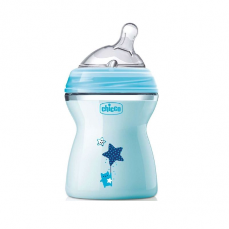 Chicco Biberão NaturalFeeling Azul 2m+ Fluxo Médio 250ml