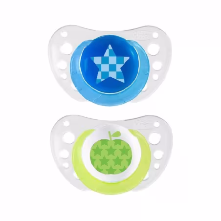 Chicco Sucette Physio Air Silicone Bleu 6-16m 2 unités