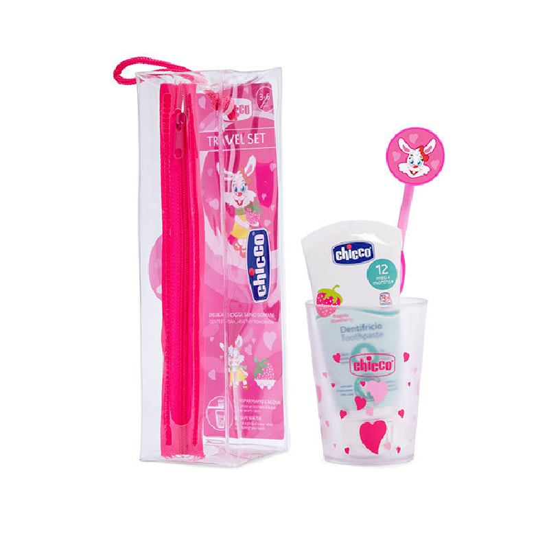 Chicco Conjunto Higiene Oral Rosa 3-6 anos