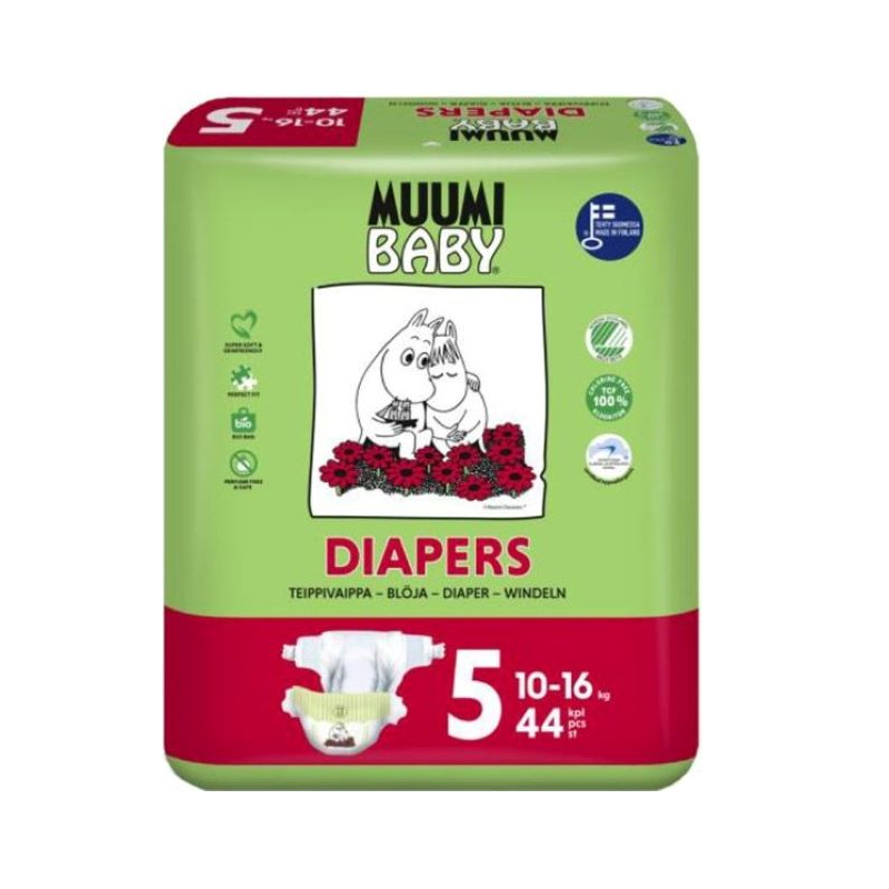 Muumi Baby T5 10-16Kg 44 Fraldas PACK 6 Unidades