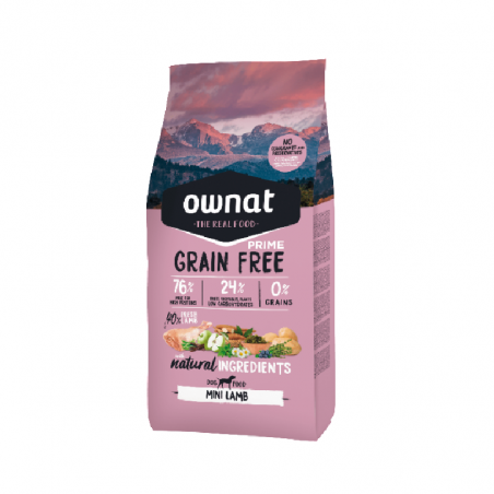 Ownat Just Grain Free Prime Cão Mini Lamb 1Kg Ownat Just Grain Free Prime Cão Mini Lamb 1Kg