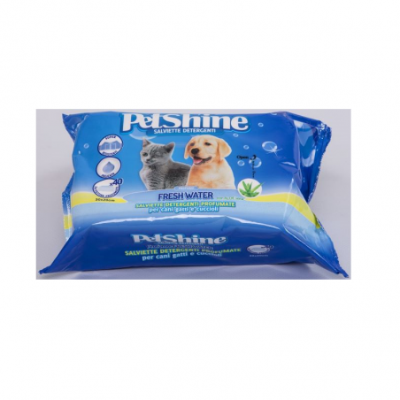 Petshine Toalhitas Fresh Water 40 unidades