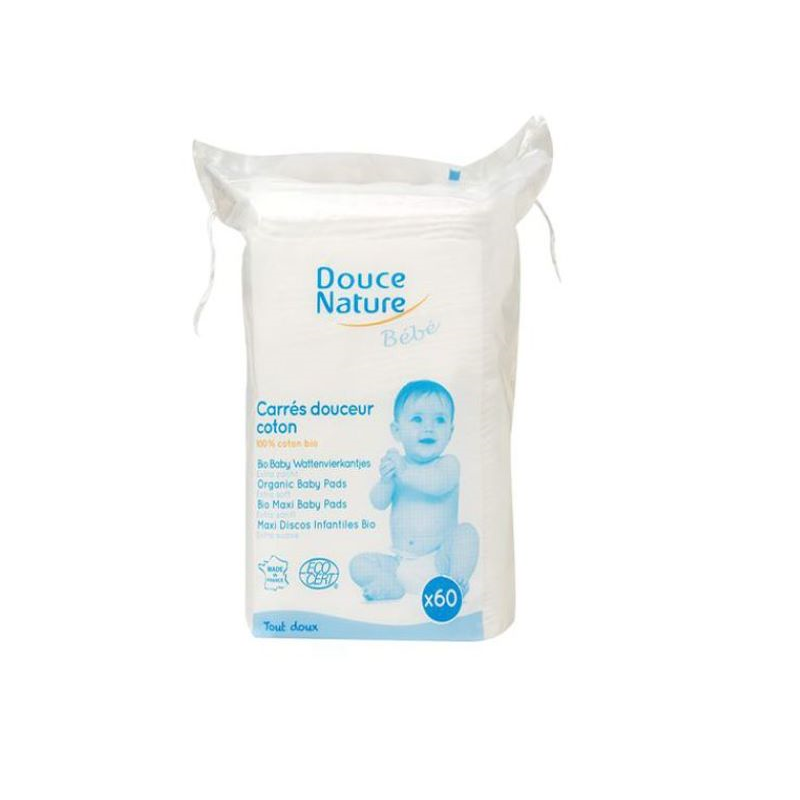 Douce Nature Bebé Discos Algodão Quadrados 60unid