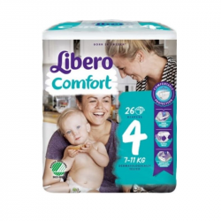 Libero Comfort 4 26 Diapers Pack 8 units