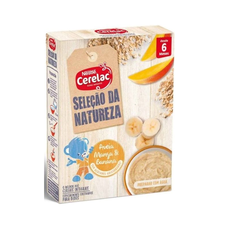 Nestlé Cerelac  Selecção da Natureza Aveia Manga Banana Láctea 6m+ 240g