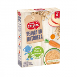 Nestlé Cerelac Selecção da Natureza Aveia Maçã Cenoura Láctea 6m+ 240g