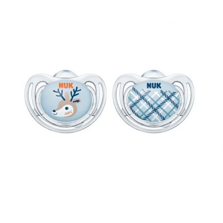 NUK Freestyle Snow Edition Silicone Pacifier 0-6m 2units