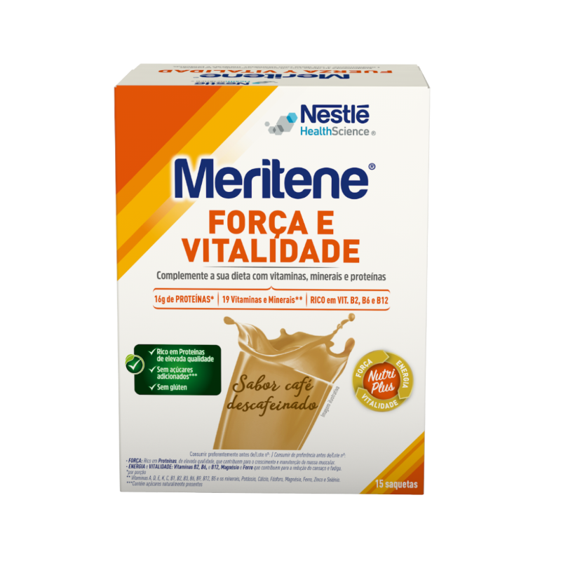 Meritene Força e Vitalidade Café Descafeinado 15 saquetas