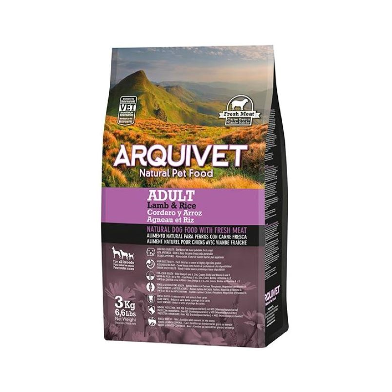 Arquivet Cão Adult Lamb & Rice 3Kg