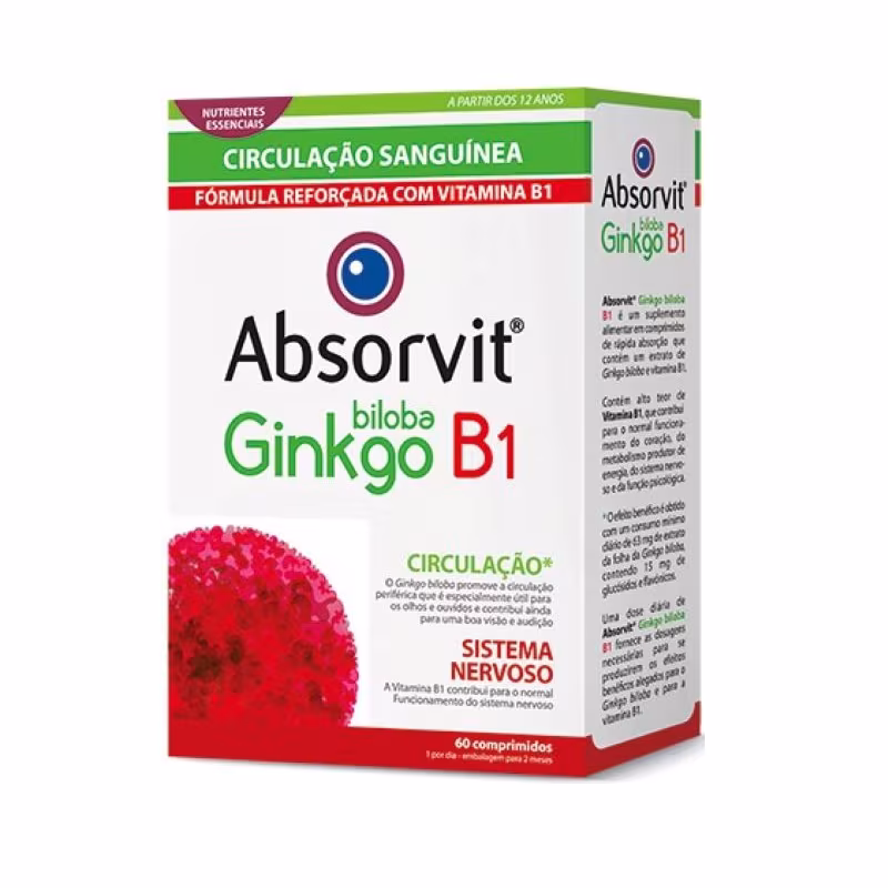 Absorvit Ginkgo Biloba + B1 60 tabletas