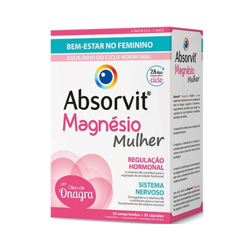 Absorvit Magnésio Mulher 30comprimidos + 30cápsulas