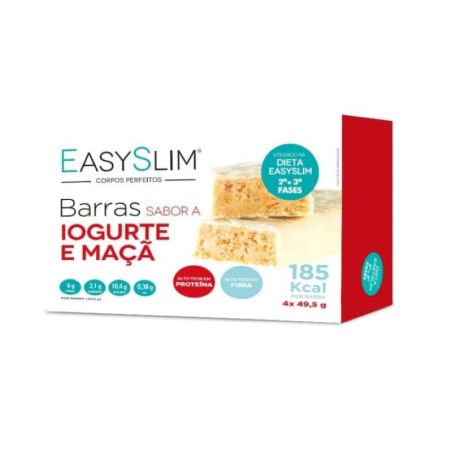 Easyslim Barras Iogurte e Maçã 4x49,5g Easyslim Barras Iogurte e Maçã 4x49,5g