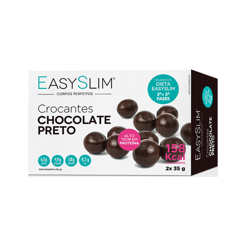 Easyslim Crocantes Chocolate Preto 2x35g