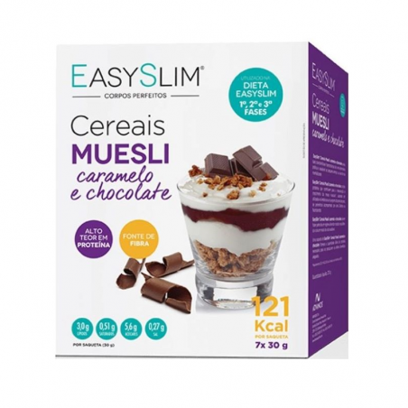 EasySlim Cereais Muesli Caramelo e Chocolate 7x30g