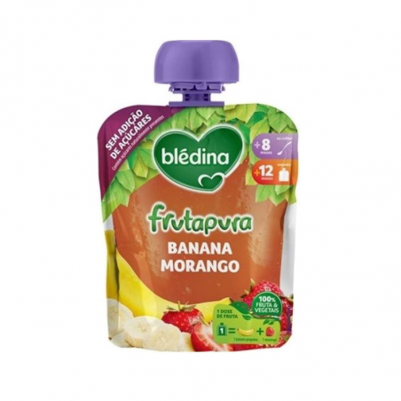Blédina Frutapura Banana Sachet Strawberry 90g