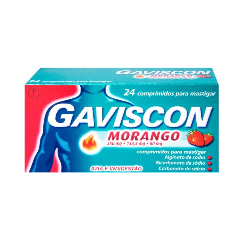 Gaviscon Fraise 24 comprimés à croquer