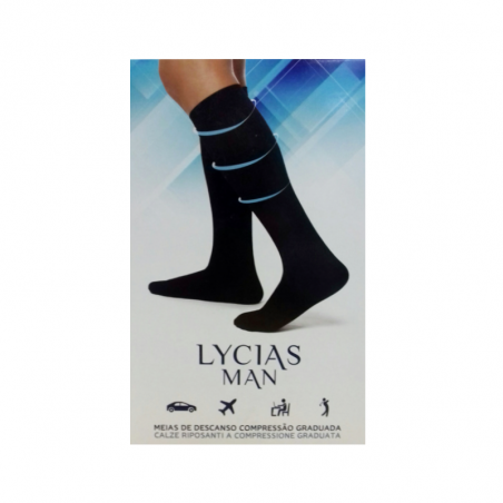 Lycias Man Meia 280Den Azul T2