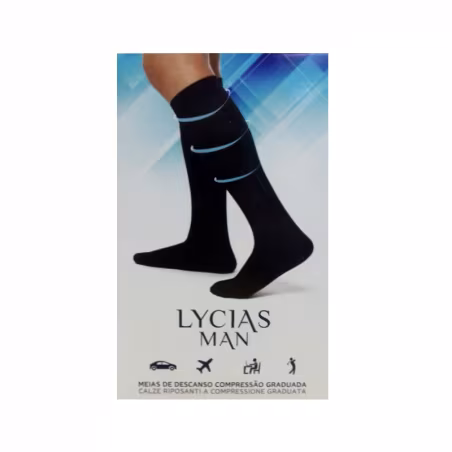 Lycias Man Meia 280Den Azul T3