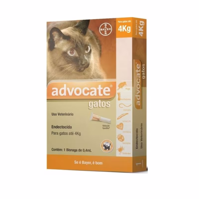 Advocate Gato 40 até 4kg 21pipetas