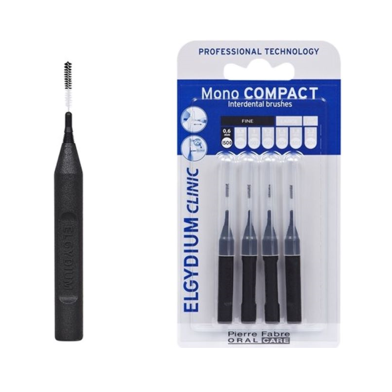 Elgydium Clinic Mono Cepillos Compactos Negro 0.6mm