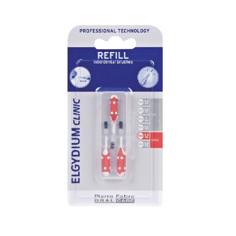 Elgydium Clinic Escovilhões Recargas Vermelho 1,5mm