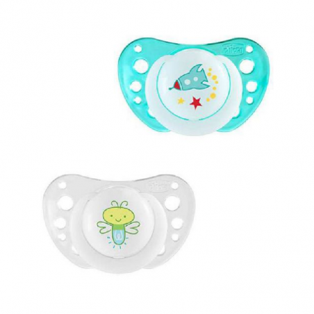 Chicco Physio Pacifier Air Night Silicone 16-36m 2 units