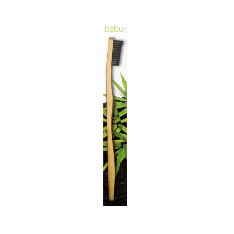 Babu Escova de Dentes Bambu com Carvão Activado
