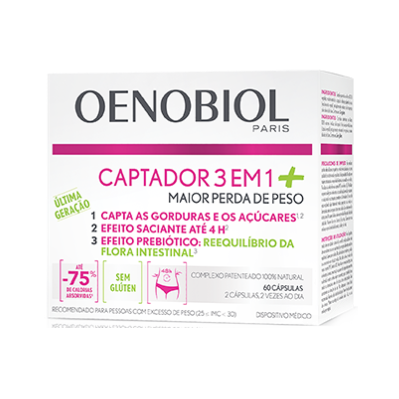 Oenobiol Captador 3 em 1 Plus+ 60cápsulas