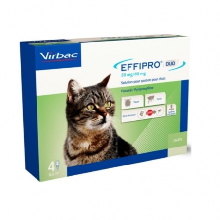 Effipro Duo 50mg/60mg Gato 4pipetas