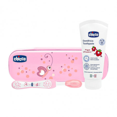 Chicco Pink Oral Care Set +12m