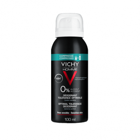 Vichy Homme Desodorizante Spray Hipoalergénico 48h Tolerância Óptima 100ml