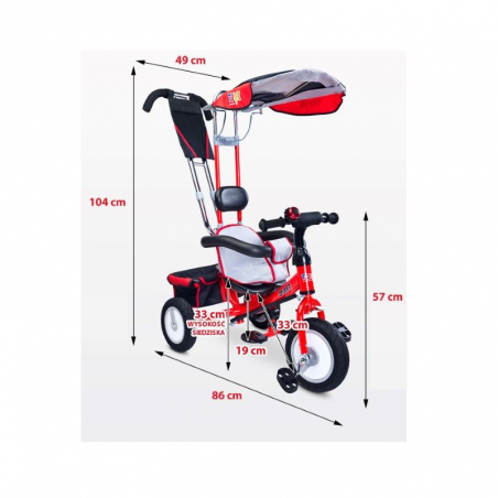 Triciclo Toyz Derby Rojo