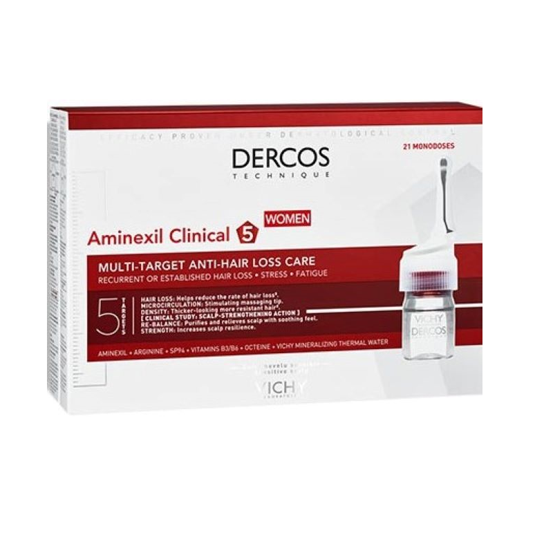 Dercos Technique Aminexil Clinical 5 Femme 21 unidoses