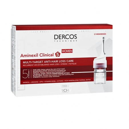 Vichy Dercos Technique Aminexil Clinical 5 Mulher 21Monodoses Vichy Dercos Technique Aminexil Clinical 5 Mulher 21Monodoses