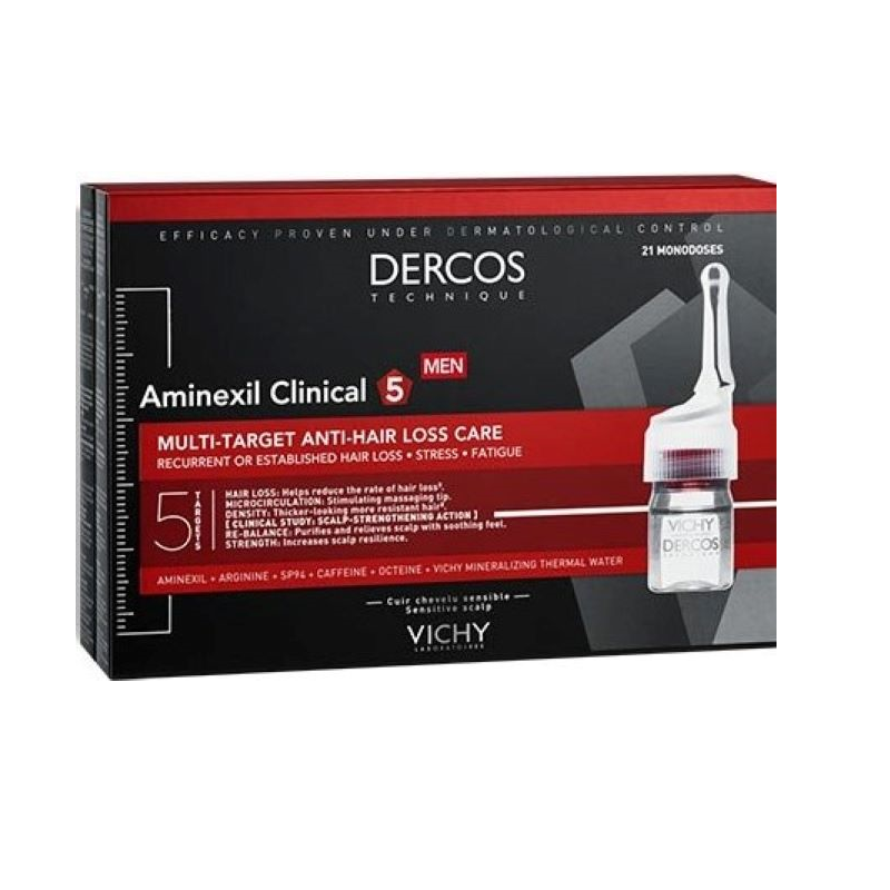Vichy Dercos Technique Aminexil Clinical 5 Man 21single doses