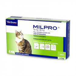 Milpro Cats 16 mg/40mg 4 tabletas