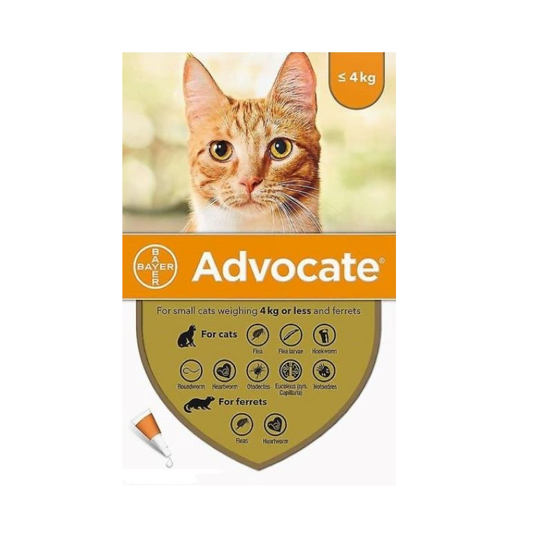 Advocate Gato 40 hasta 4kg 3 pipetas