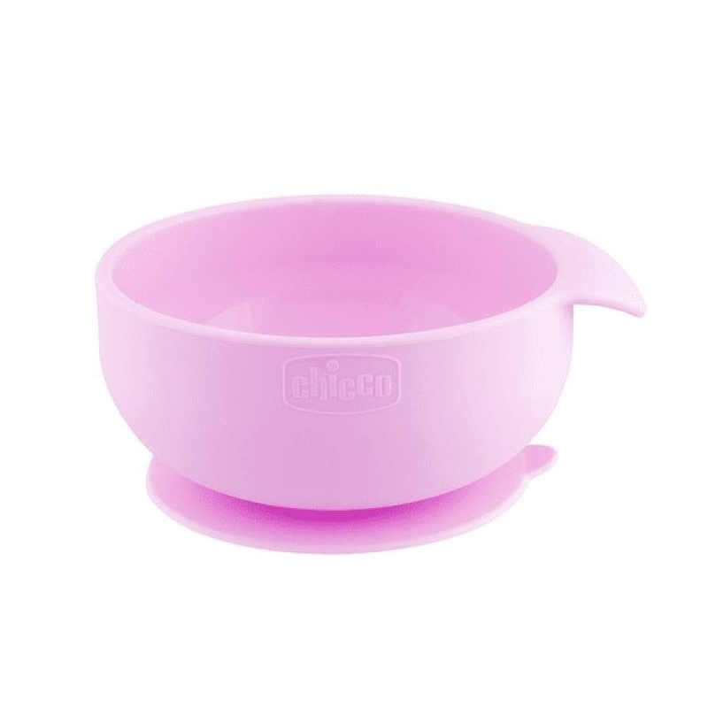 Chicco Take Eat Easy Tigela Silicone Rosa 6m+