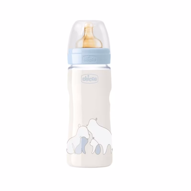 Chicco Original Touch Bottle Adjustable Flow 4m+ 330ml Blue