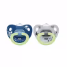 Nuk Happy Nights Chupeta Silicone 0-6meses 2unidades