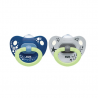 Nuk Happy Nights Chupeta Silicone 0-6meses 2unidades